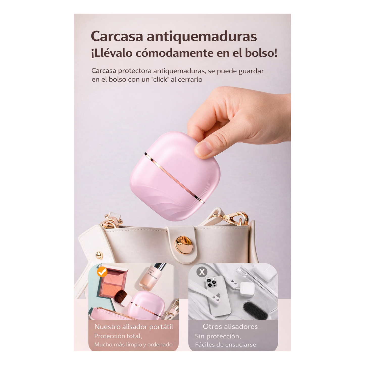 Alisador portátil recargable